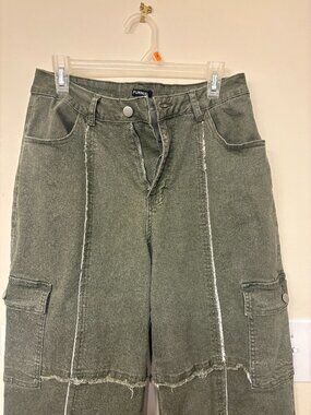 Flamingos Army Green Jeans Size Large